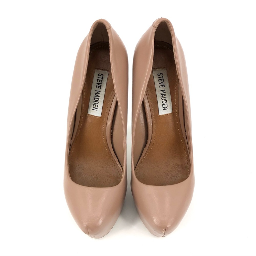 Steve Madden Nude Deja Vu Skyscraper Stiletto Platform Heels Size 5.5 - Picture 6 of 8